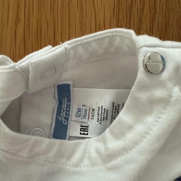 Jacadi White Baby Romper 12 months - Picture 2 of 2